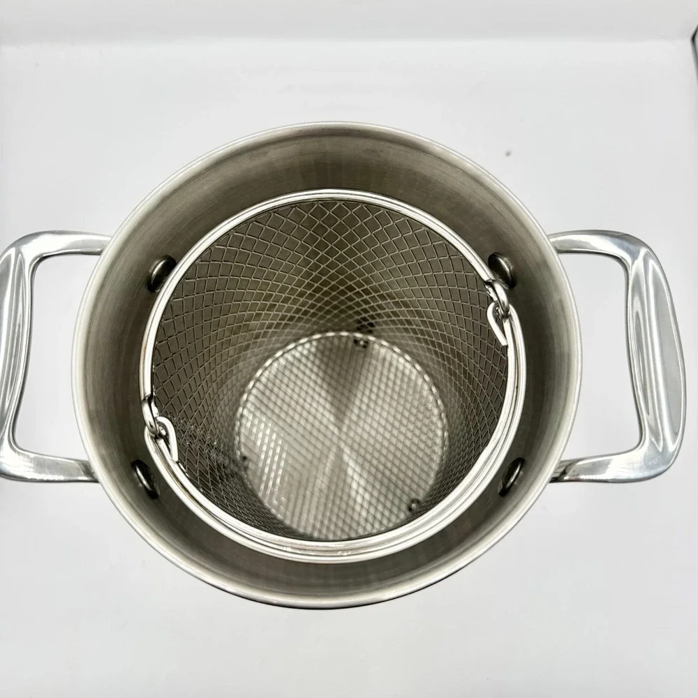 Crate & Barrel Pot Steamer / Pasta Cooker Stainless Steel 3qt 207-713 Asparagus